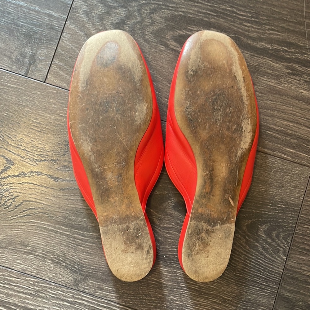 2018 Everlane Leather Day Mule Red Slide !Original Quality before SHEIN buy out! - Picture 3 of 5
